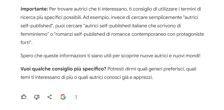 Avviso sull'uso di Gemini